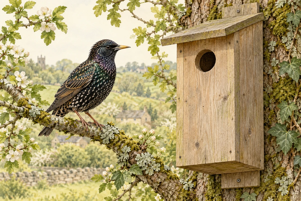 Illustration: A larger box for starlings