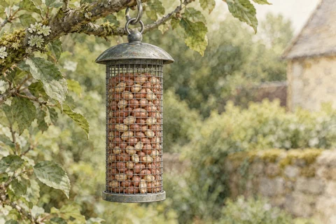 Illustration: Peanuts belong in a suitable mesh feeder